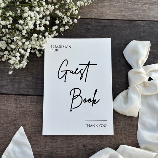 Please Sign Our Guest Book Wedding Printed Sign  / Style Eva