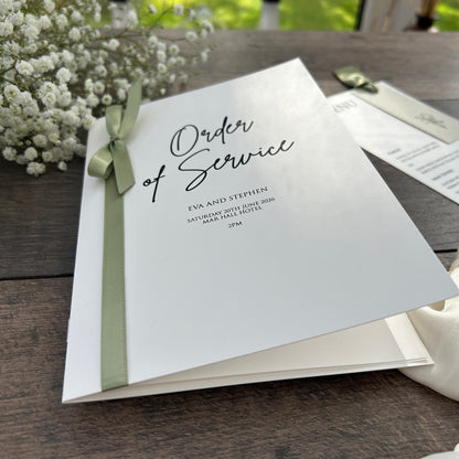 Order of Service Booklet  / Style Eva