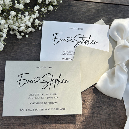 Save the Date Card Style Eva