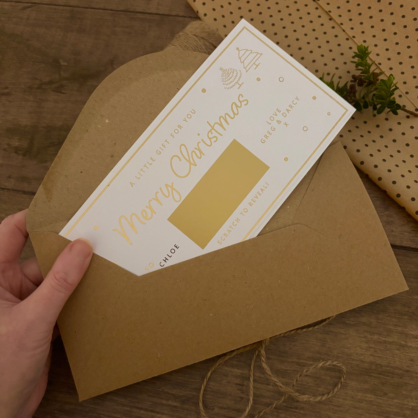 Christmas Scratch & Reveal Gift Card / Personalised Card to Reveal Gift or Voucher