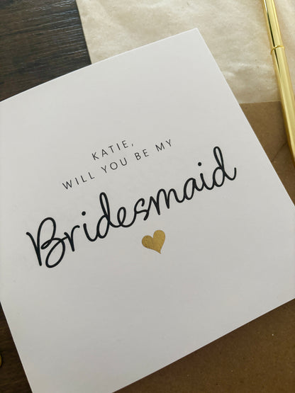'Will you be my...' card