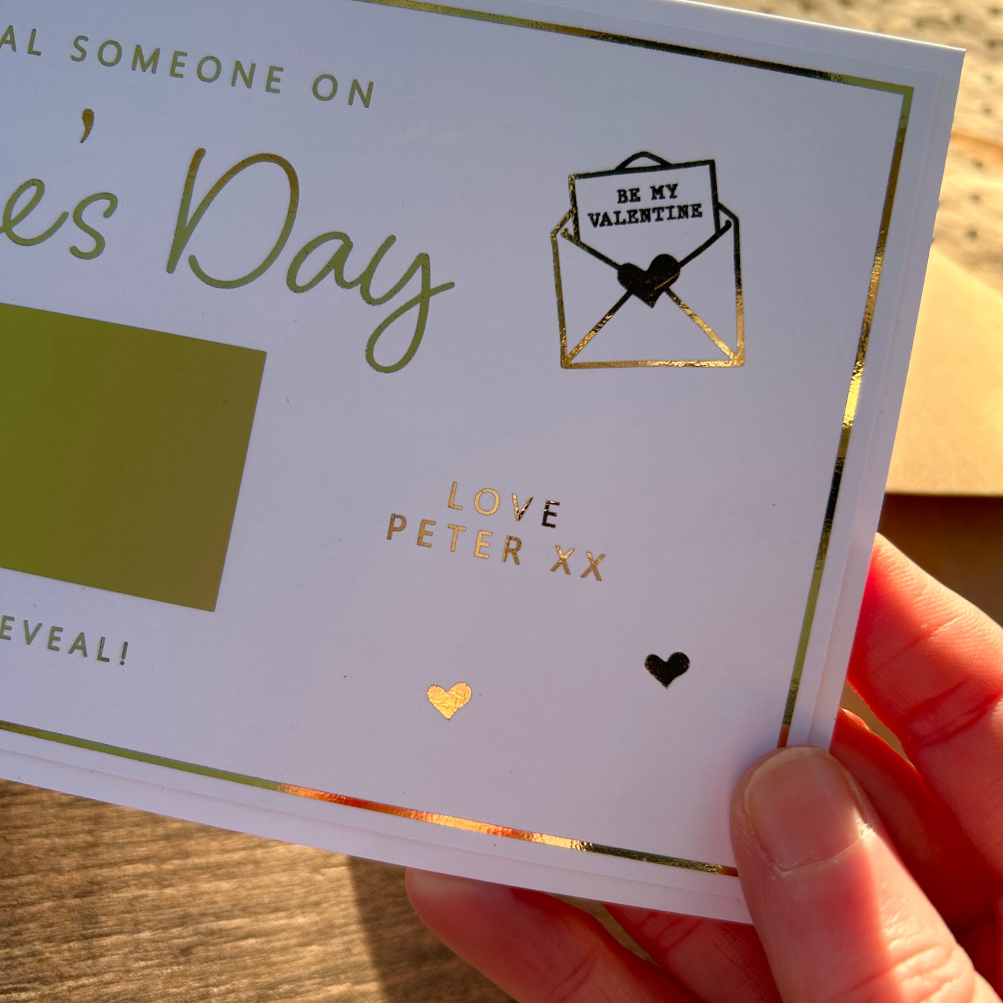 'To my special someone on Valentine's Day' reveal card