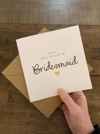 'Will you be my...' card