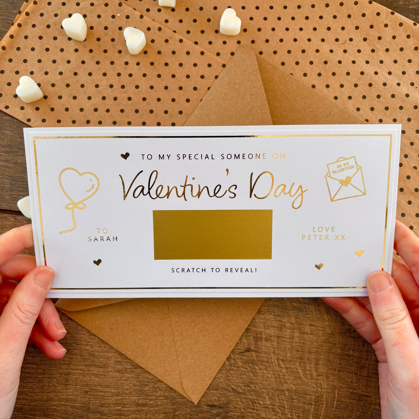 'To my special someone on Valentine's Day' reveal card