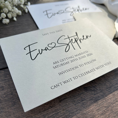 Save the Date Card Style Eva