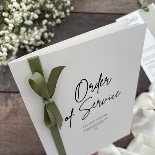 Order of Service Booklet  / Style Eva