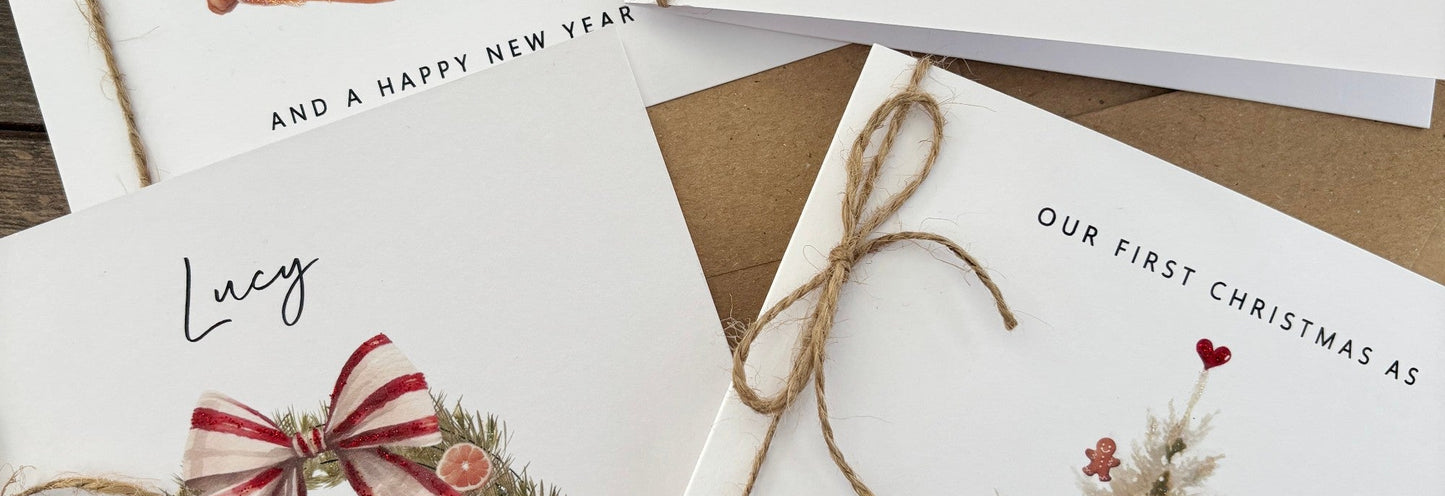 Personalised First Christmas as Mr and Mrs Card