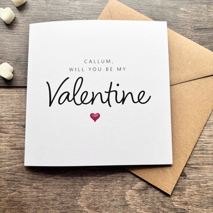 'Will you be my Valentine' Card