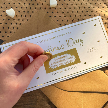 'A little something for Valentine's Day' reveal card