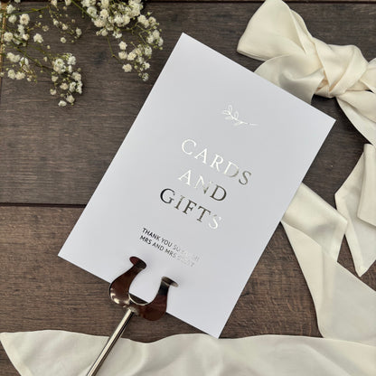 Wedding Cards and Gifts Foiled Sign / Style Grace