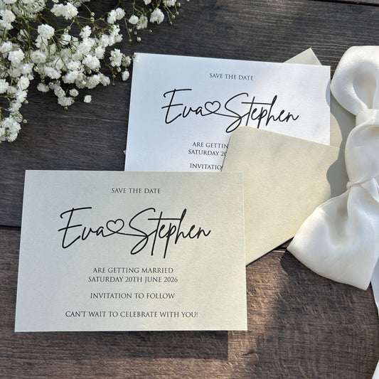 Save the Date Card Style Eva