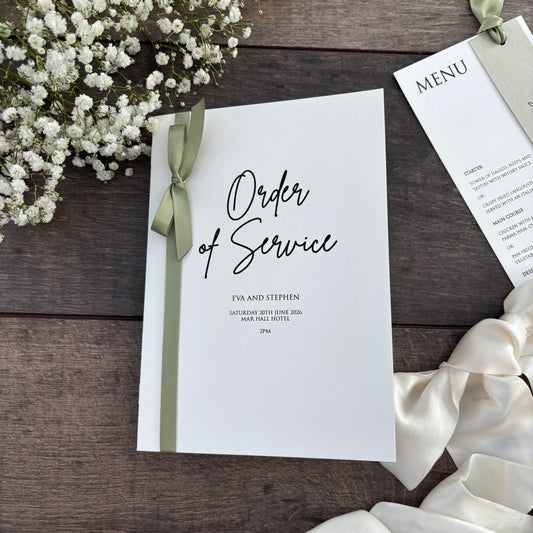 Order of Service Booklet  / Style Eva