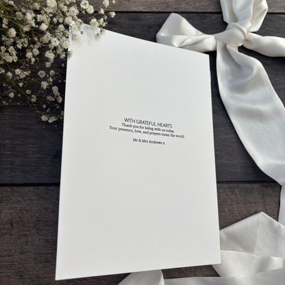 Order of Service Booklet  / Style Fiona