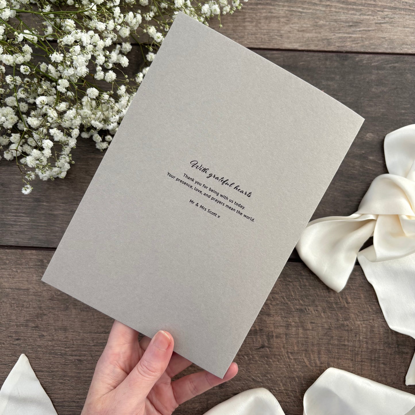 Order of Service Booklet  / Style Grace