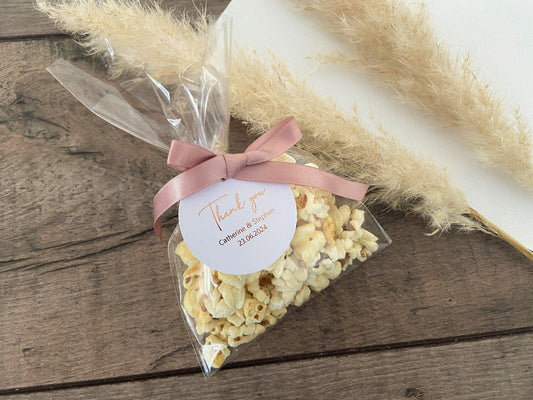 Handwriting circular personalised thank you foiled tags