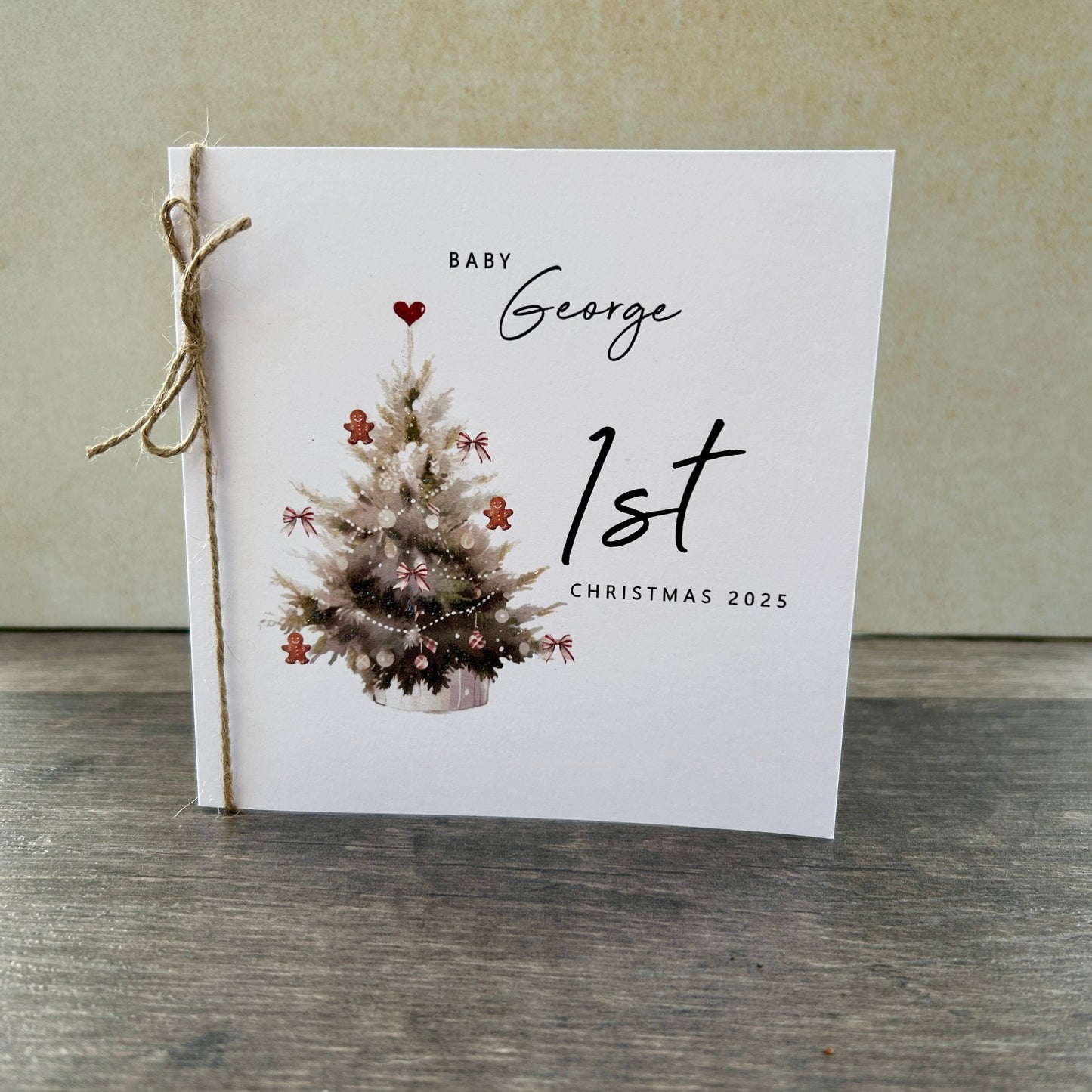 Baby's First Christmas Personalised Card