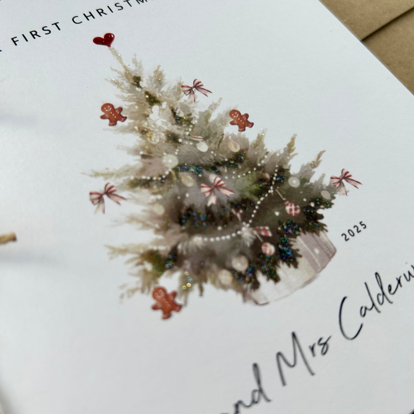 Personalised First Christmas as Mr and Mrs Card