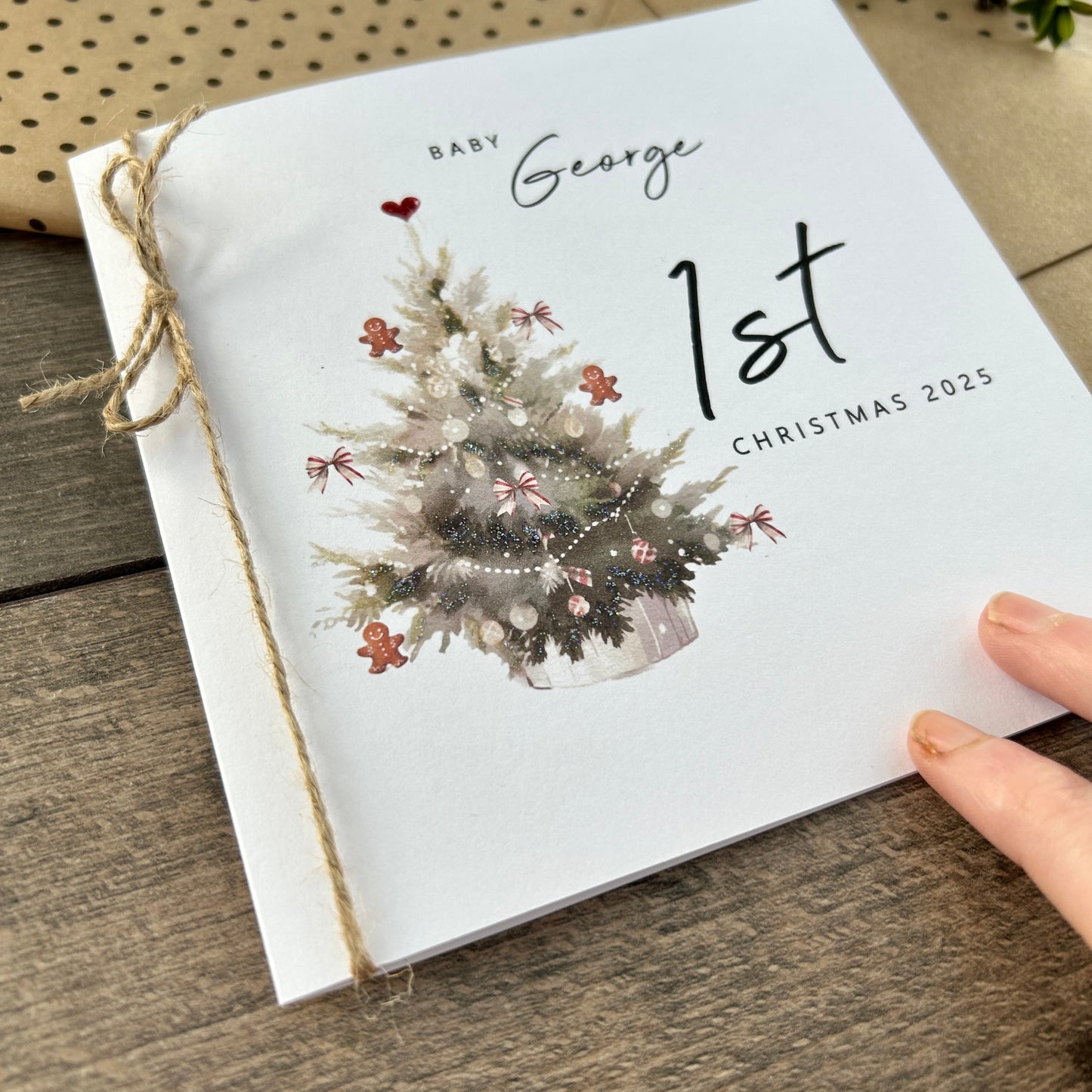 Baby's First Christmas Personalised Card