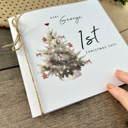 Baby's First Christmas Personalised Card