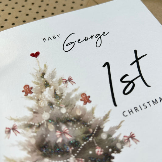 Baby's First Christmas Personalised Card