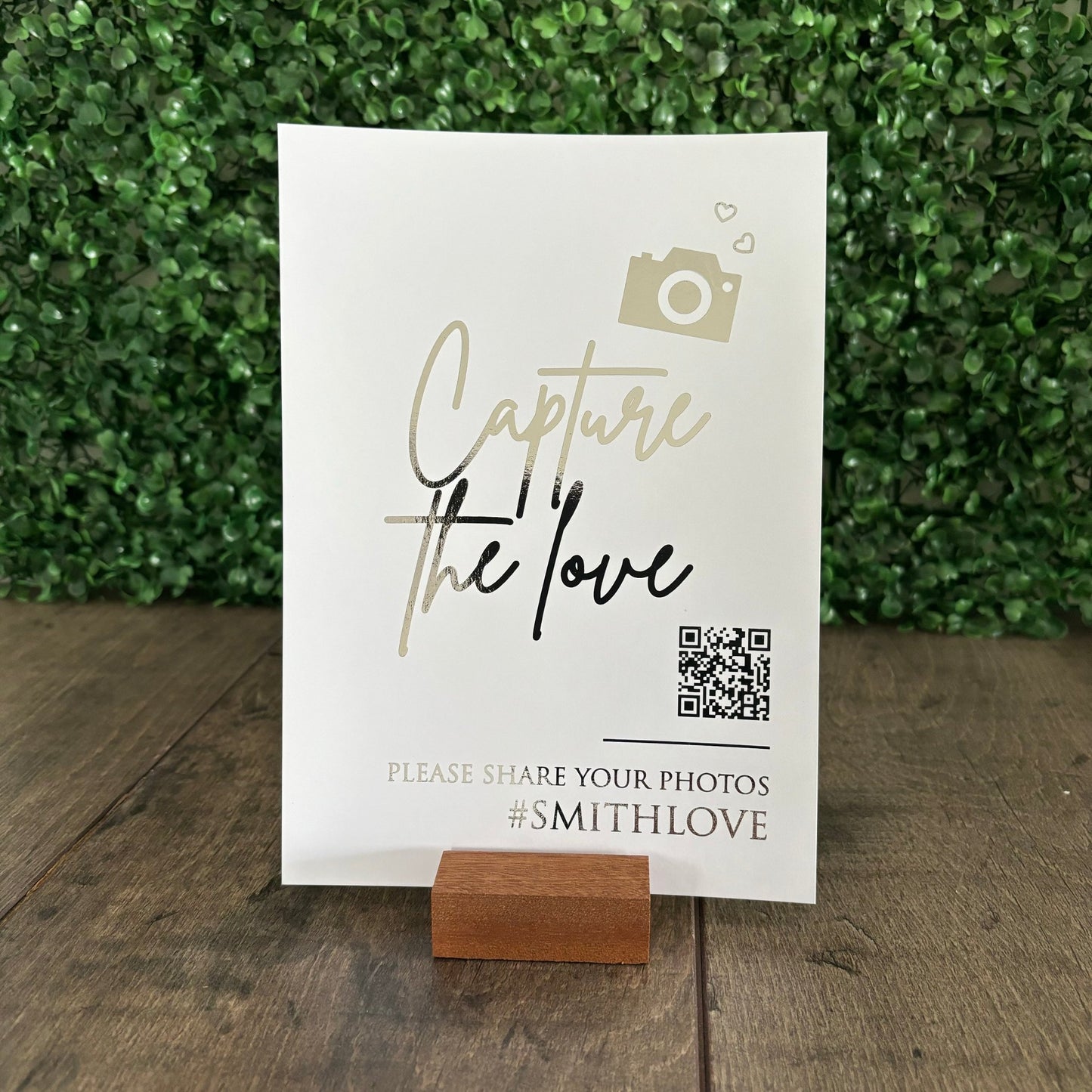 EVA  - Capture the love foiled sign