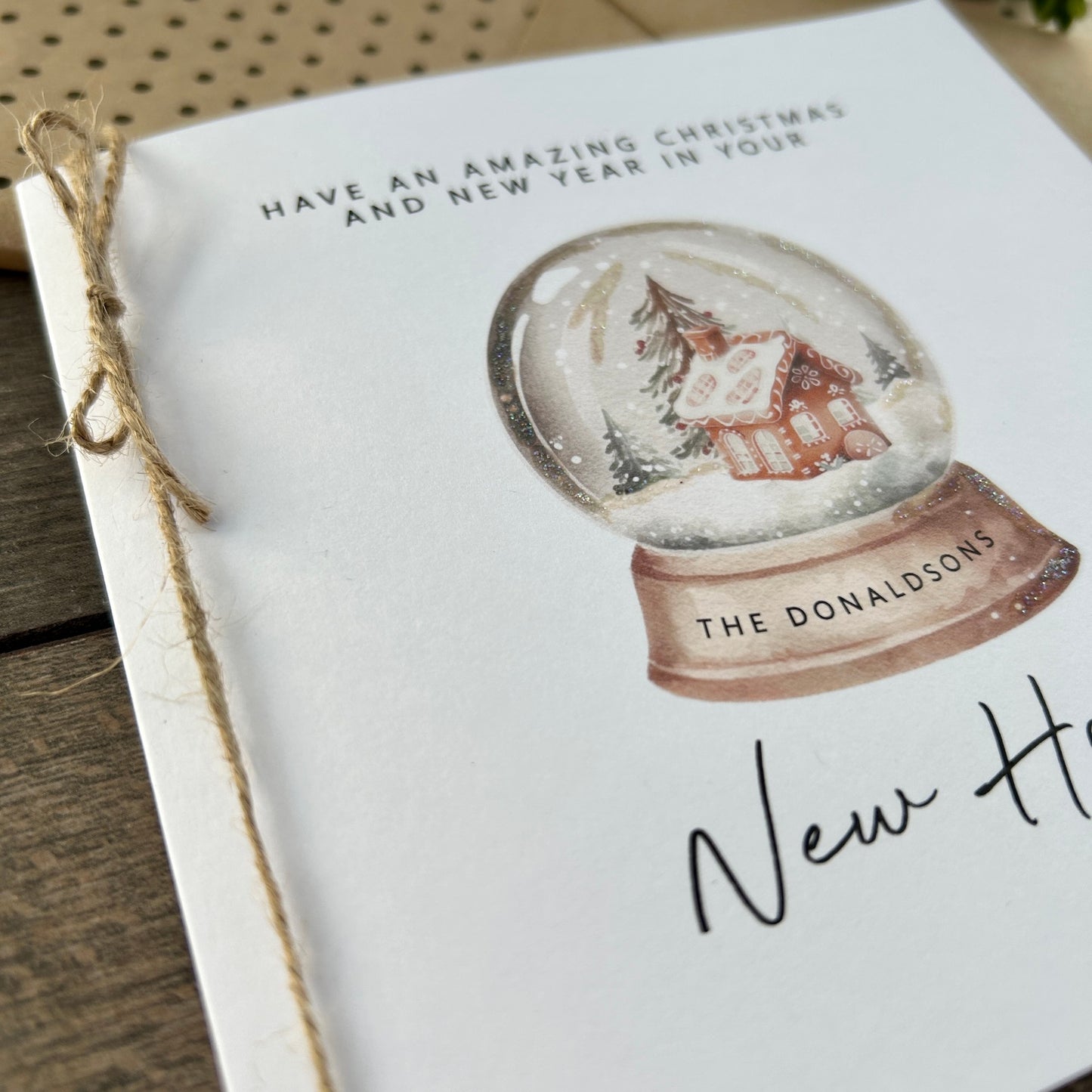 Personalised First Christmas in New Home Card