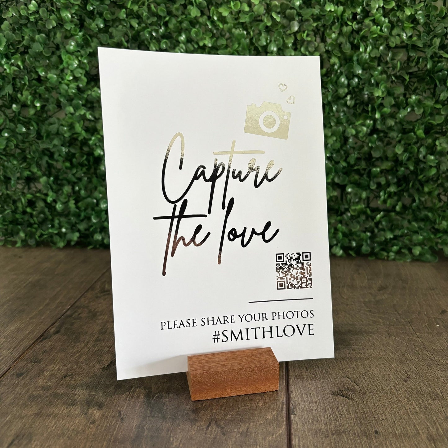 EVA  - Capture the love foiled sign