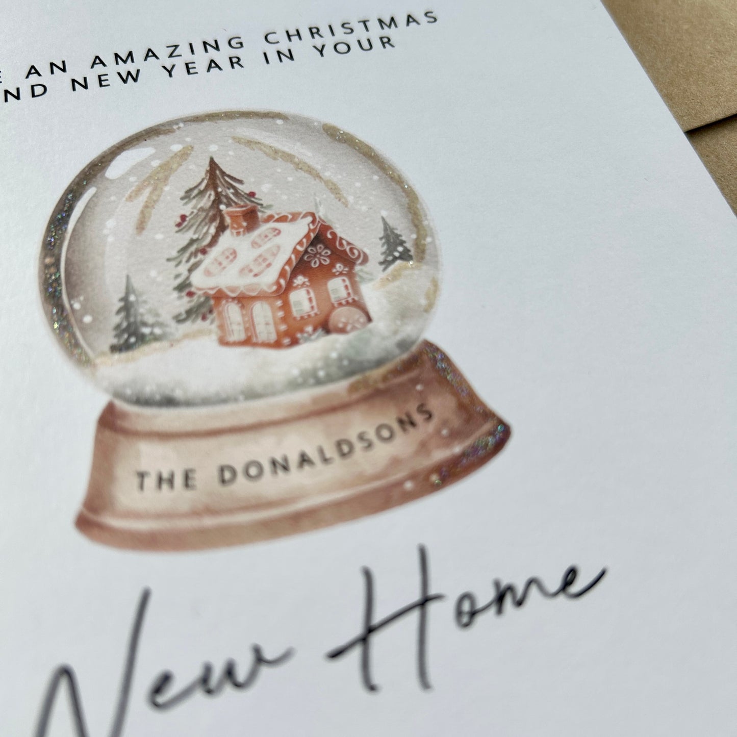 Personalised First Christmas in New Home Card