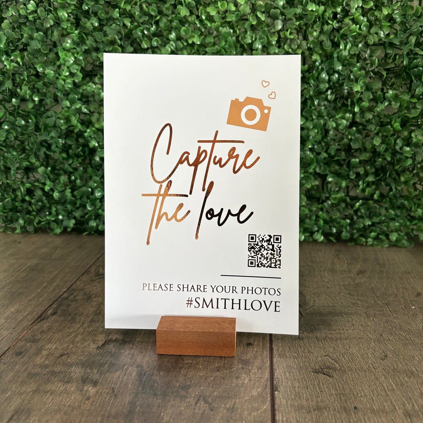 EVA  - Capture the love foiled sign