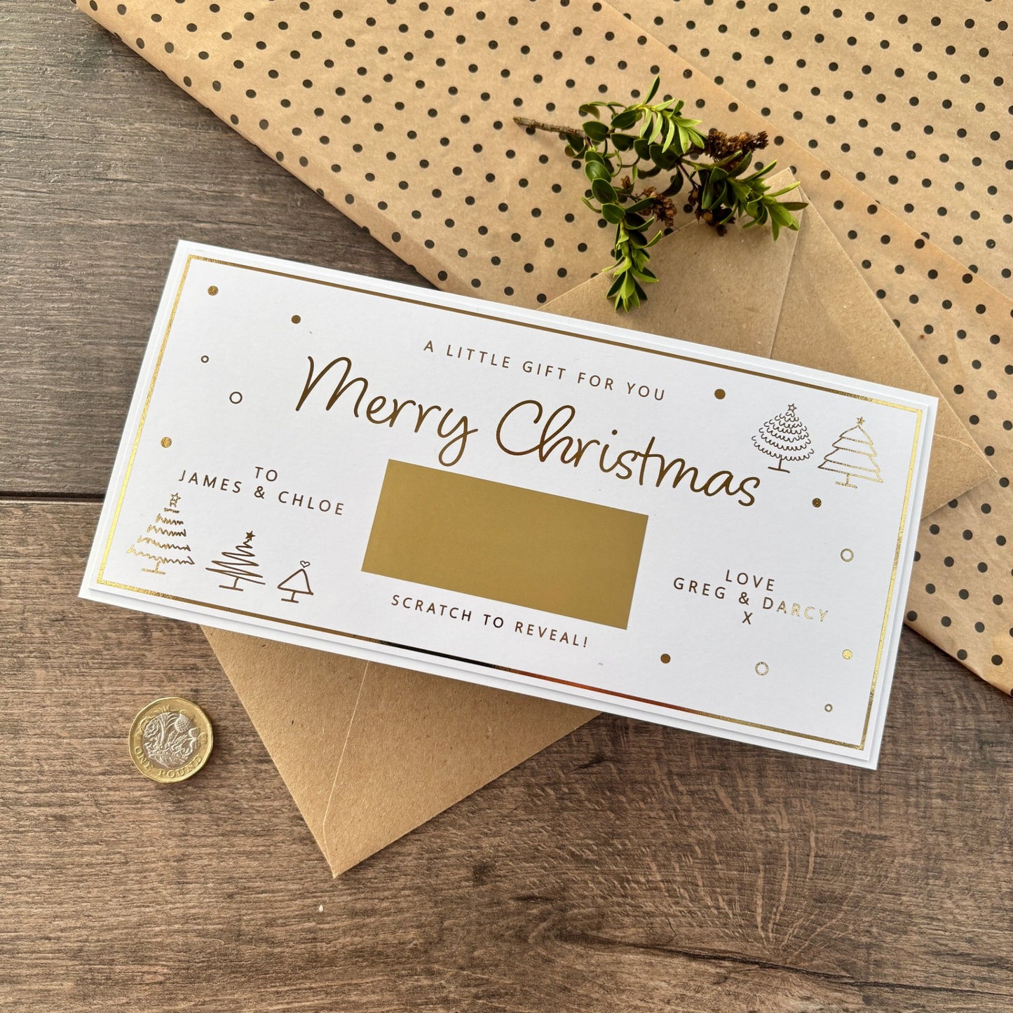 Christmas Scratch & Reveal Gift Card / Personalised Card to Reveal Gift or Voucher