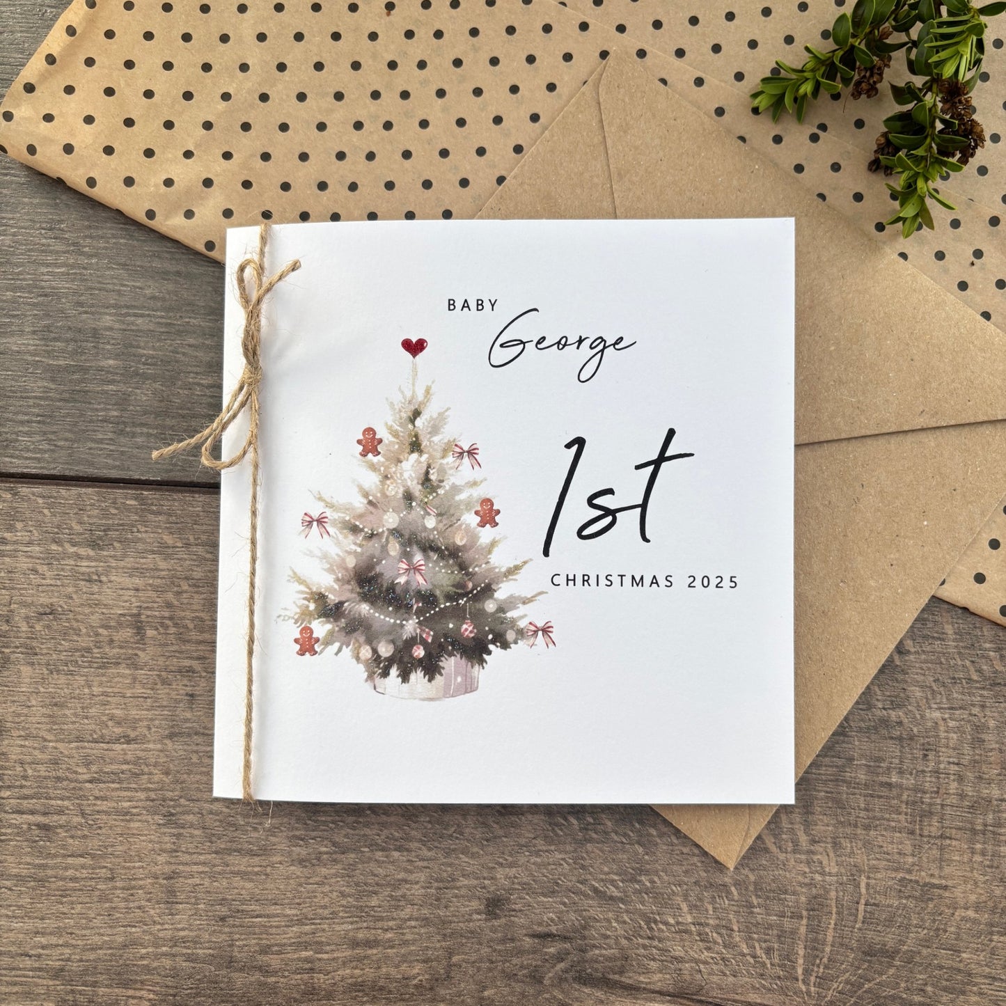Baby's First Christmas Personalised Card
