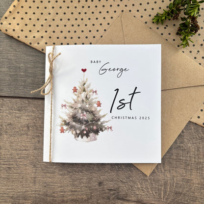 Baby's First Christmas Personalised Card
