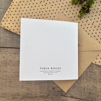 Personalised Names of Friends, Family, or Loved Ones on Christmas Card. Xmas Tree Design