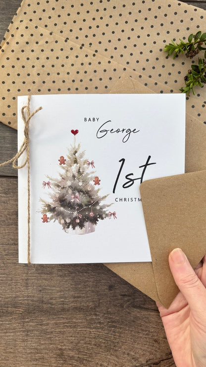 Baby's First Christmas Personalised Card