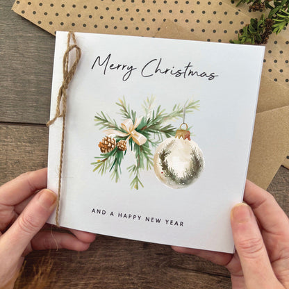 Branch and Baubles Christmas Card