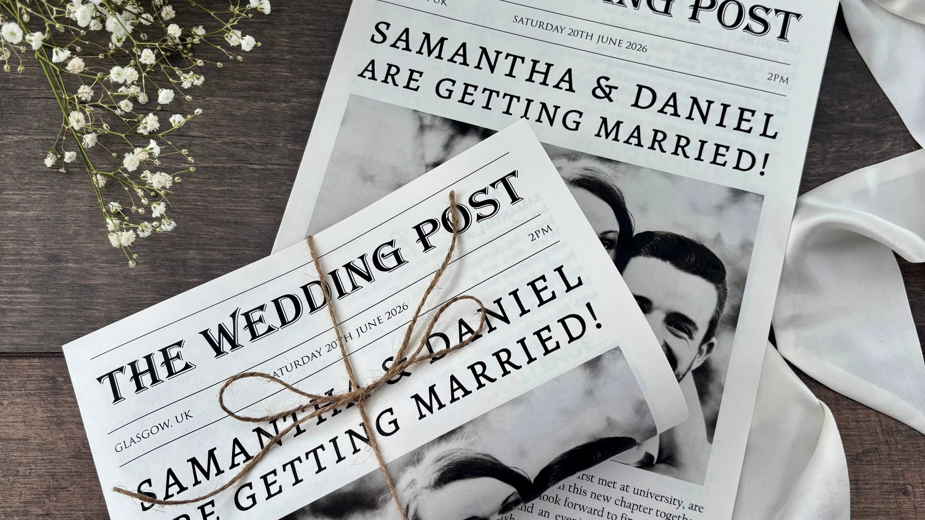Personalised Wedding Newspaper
