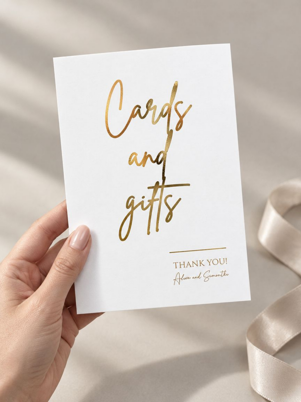 Eva Foiled Cards and Gifts Sign