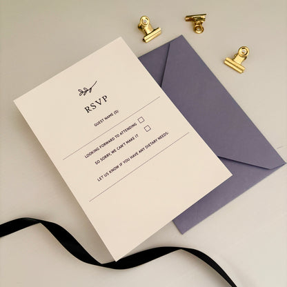  RSVP card with envelope