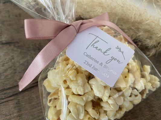 Foliage rectangular personalised foiled thank you tags