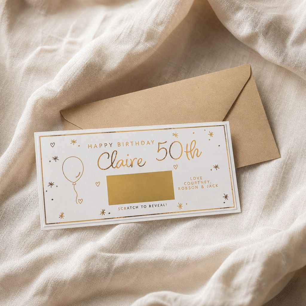 Balloon 'Happy Birthday' Scratch & Reveal Card