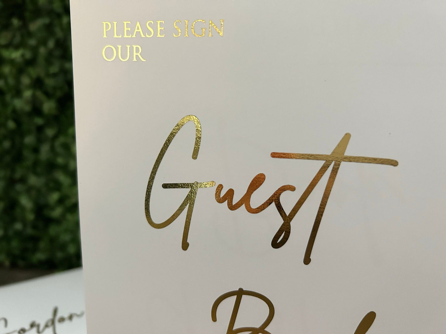 EVA - Please sign our guest book foiled sign