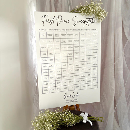 Personalised First Dance Wedding Sweepstake *Digital Download*