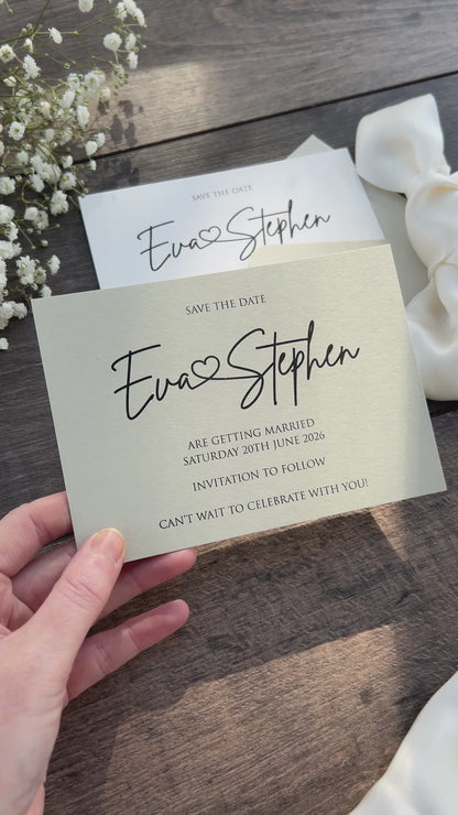 Save the Date Card Style Eva