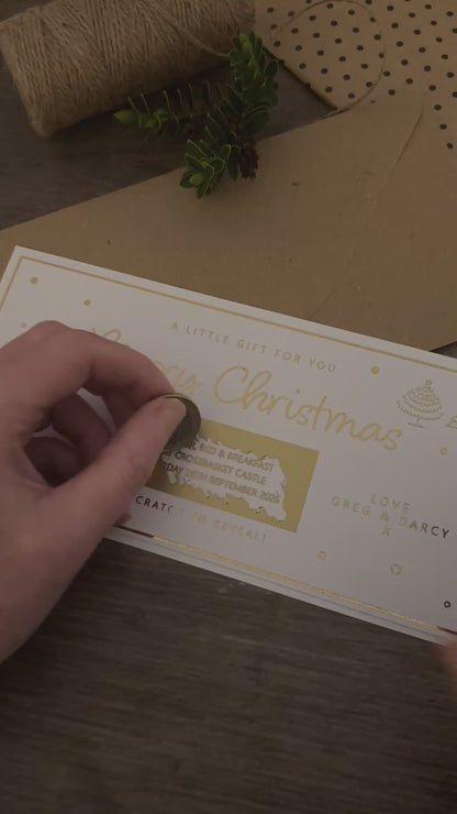 Christmas Scratch & Reveal Gift Card / Personalised Card to Reveal Gift or Voucher