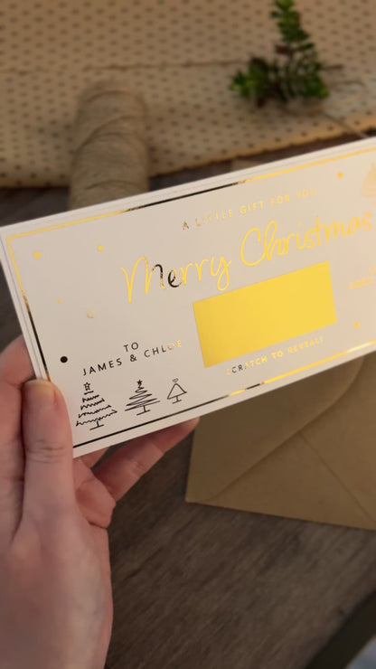 Christmas Scratch & Reveal Gift Card / Personalised Card to Reveal Gift or Voucher