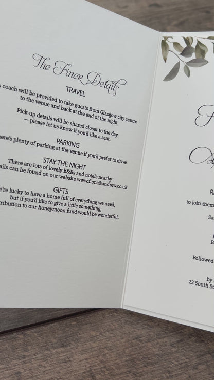 Gatefold botanical - Style Fiona