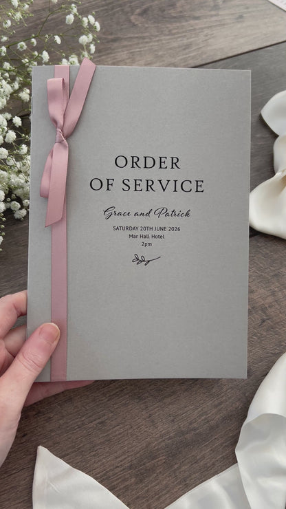 Order of Service Booklet  / Style Grace