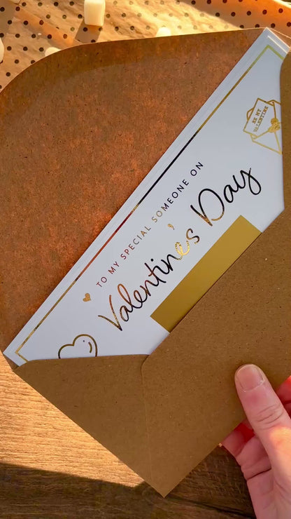 'To my special someone on Valentine's Day' reveal card