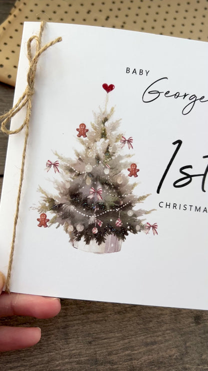Baby's First Christmas Personalised Card