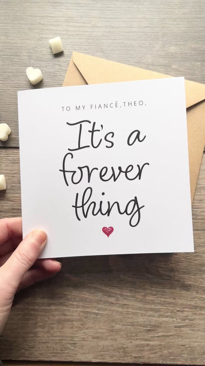 'It's a forever thing' Valentine's Card